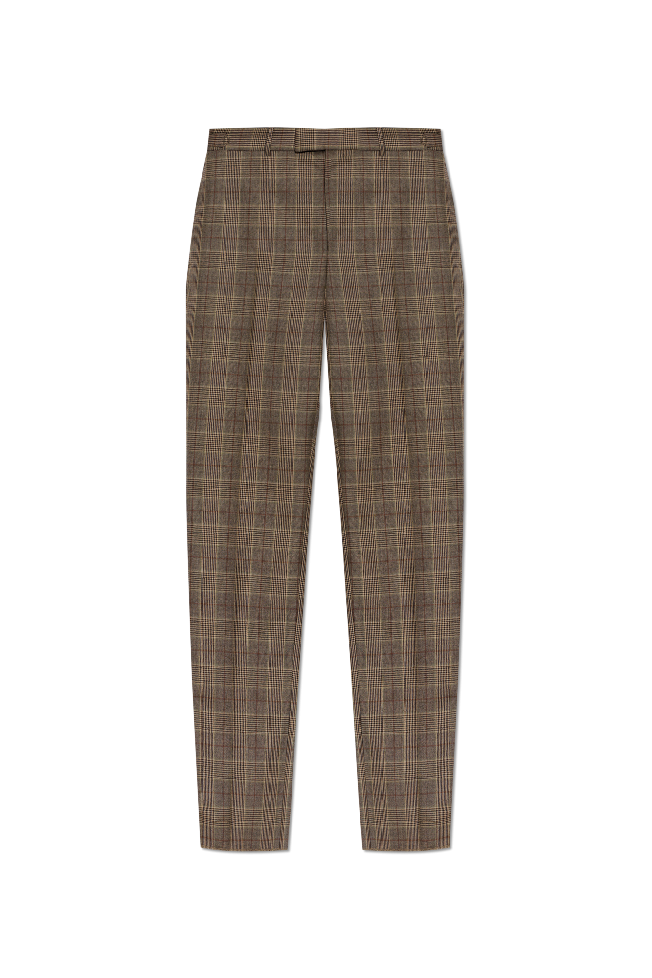 Brown Wool plaid trousers Alexander McQueen - Vitkac Australia